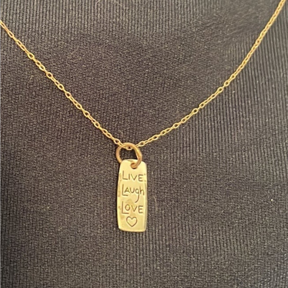 Live Laugh Love Silver Necklace